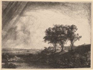 Trzy Drzewa autorstwa Rembrandt van Rijn