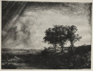 Trzy Drzewa autorstwa Rembrandt van Rijn