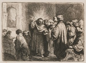 Pieniądze w hołdzie Pieniądze z trybutu autorstwa Rembrandt van Rijn