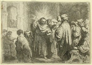 Pieniądze z daniny autorstwa Rembrandt van Rijn