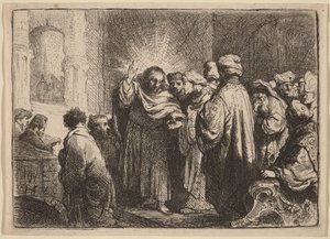 Pieniądze z daniny autorstwa Rembrandt van Rijn