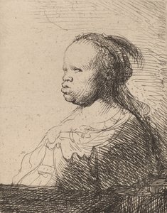 Biała czerń, ok. 1630. autorstwa Rembrandt van Rijn