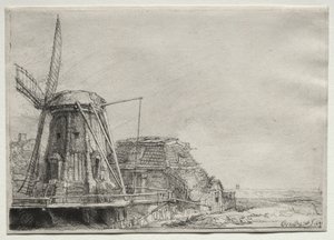 Wiatrak, 1641. autorstwa Rembrandt van Rijn