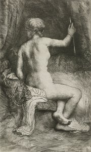 Kobieta ze strzałą, 1661 autorstwa Rembrandt van Rijn