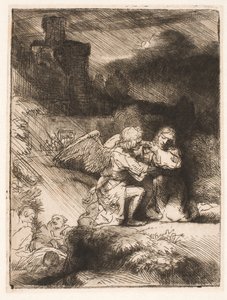 Męka w ogrodzie autorstwa Rembrandt van Rijn