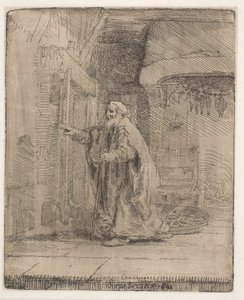 Ślepota Tobiasza: większa tablica autorstwa Rembrandt van Rijn