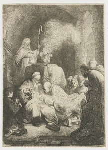 Obrzezanie: mała tabliczka autorstwa Rembrandt van Rijn