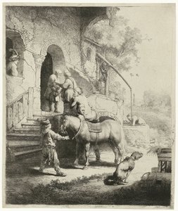 Dobry Samarytanin autorstwa Rembrandt van Rijn
