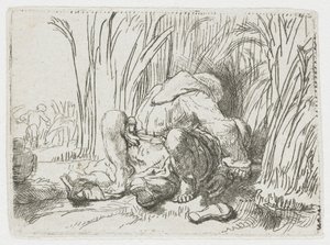 Mnich na polu kukurydzy autorstwa Rembrandt van Rijn