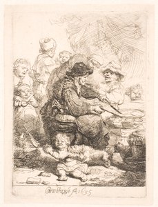 Kobieta naleśnikowa autorstwa Rembrandt van Rijn