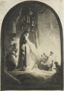 Wskrzeszenie Łazarza: większy talerz autorstwa Rembrandt van Rijn