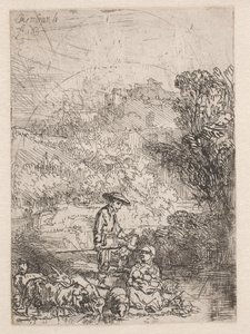Pasterz i jego rodzina autorstwa Rembrandt van Rijn