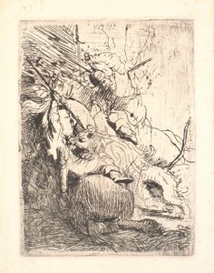 Polowanie na małego lwa (z jednym lwem) autorstwa Rembrandt van Rijn