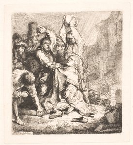 Ukamienowanie S. Stephena autorstwa Rembrandt van Rijn
