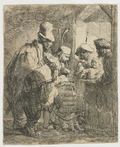 Wędrowni muzycy autorstwa Rembrandt van Rijn