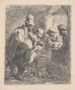 Spacerujący muzycy autorstwa Rembrandt van Rijn