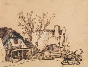 Dwa Domki, ca. 1636. autorstwa Rembrandt van Rijn