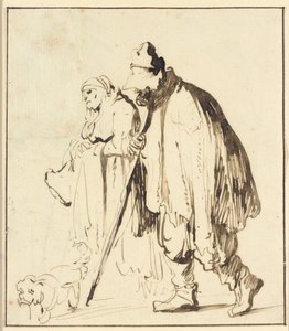 Włóczęga para z psem autorstwa Rembrandt van Rijn