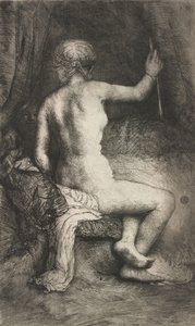 Kobieta ze strzałą, 1661. autorstwa Rembrandt van Rijn
