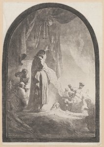 Wskrzeszenie Łazarza (duża płyta) autorstwa Rembrandt van Rijn
