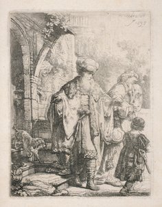 Wygnanie Hagar autorstwa Rembrandt van Rijn