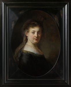 Młoda kobieta w kostiumie fantazyjnym, 1633 autorstwa Rembrandt van Rijn