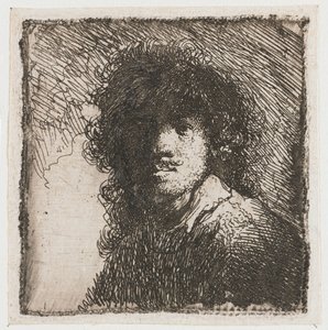 Autoportret z odkrytą głową autorstwa Rembrandt van Rijn