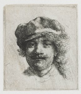 Autoportret w beretce autorstwa Rembrandt van Rijn