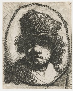 Autoportret w futrzanej czapce autorstwa Rembrandt van Rijn