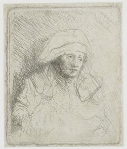 Chora kobieta w białej chustce (Saskia) autorstwa Rembrandt van Rijn