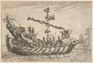 Peleus i Talamon z serii Naczynia Argonautów na uroczystość weselną..., 1608. autorstwa Remigio Cantagallina