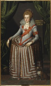 Księżna Anna Katarzyna Brandenburska, królowa duńska małżonka Norwegii - Portret księżnej Anny Katarzyny Brandenburskiej (1575-1612), królowej Danii i Norwegii, autorstwa Petersena (Piettersz), Remmerta (ok. 1575-1649). Olej na płótnie. Rozmiar: 207x123c autorstwa Remmert (c.1575 1649) Petersen