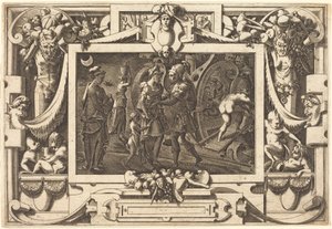 Medea wyrusza z Jasonem autorstwa René Boyvin after Leonard Thiry