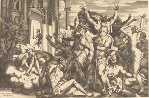 Podbój ignorancji autorstwa René Boyvin after Rosso Fiorentino
