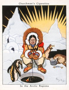 W regionach arktycznych (kolorowa litografia) autorstwa René Bull