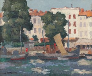 Le Quai des Dames (olej na hesji)