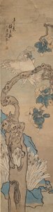 Papuga na drzewie kwiatowym, 1835-1893 autorstwa Ren Xun