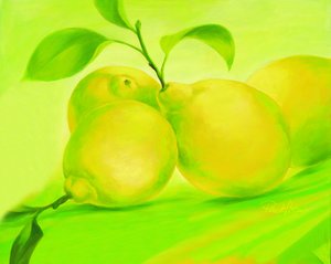 Lemony w intensywnym zielonym kolorze autorstwa Renate Holzner