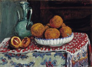 Martwa natura przy dzbanie Obraz Rene Seyssauda (1867-1952) 1909 Obowiązkowa wzmianka: Kolekcja fondation Pozdrawiam de Provence, Marsylia