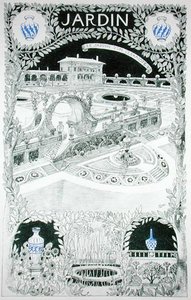 Projekt ogrodu, Ogród ceramika, z „Esquisses Decoratives par Rene Binet”, Gustave Geffroy (1855-1926), wydana ok. 1895 autorstwa Rene Binet
