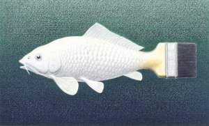 Brushfish, 2003, Rysunek ołówkiem na papierze