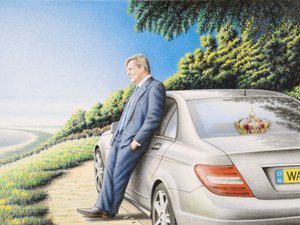 Koronacja, 2013, Rysunek ołówkiem na papierze