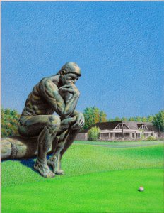 RODIN-Golf, 2022, Rysunek ołówkiem na papierze