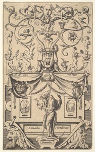 Panel z postacią Saturna, płyta 1, ca. 1550-65. autorstwa Rene Boyvin