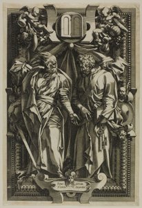 Św. Paweł i Św. Piotr autorstwa Rene Boyvin