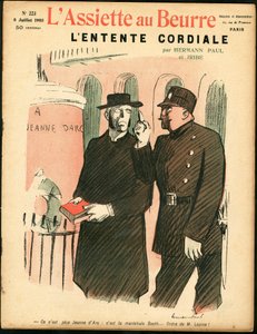 Okładka „”L’Plate au beurre””, numer 223, Satyryczna w kolorach autorstwa Rene George Hermann Paul