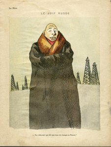 Ilustracja Hermanna-Paula (1864-1940) w Le Lire, ca. 1935 - Żyd rosyjski - antysemityzm, ropa naftowa - Żyd autorstwa Rene George Hermann Paul