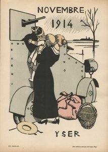 Kalendarz wojny (1 rok? sierpień 1914-lipiec 1915) (kolorowy drzeworyt)