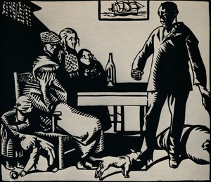 „Ilustracja do powrotu marynarza, 1926” autorstwa Rene Georges Hermann Paul