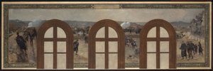 Szkic biura prefekta w paryskim ratuszu: Baterie 6. sektora, Point du Jour autorstwa Rene Joseph Gilbert